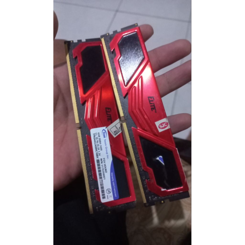 Ram team elite ddr 4 2400Mhz 2x4gb