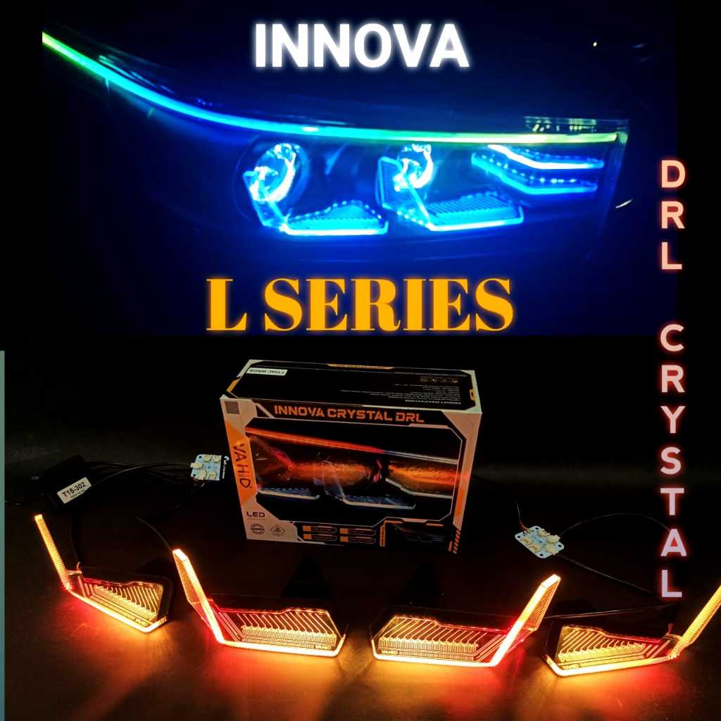 L-Series Innova Reborn | DRL CRYSTAL model L-SERIES | Accessories Hedlamp depan INNOVA | merk Vahid 