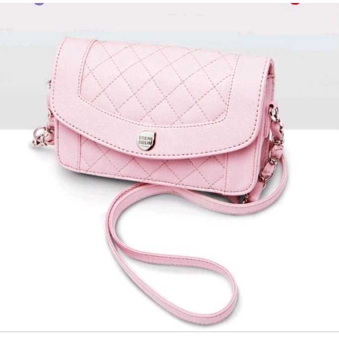 TAS SELEMPANG WANITA BRUNBRUN PARIS  SALEANA  PINK PREMIUM ORI...