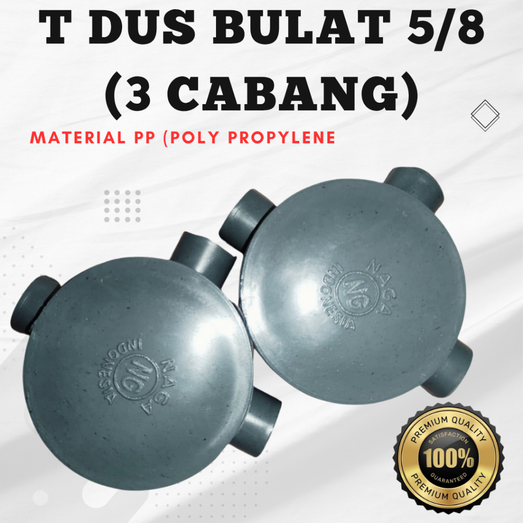 T-dus | T-dos Dragon 5/8" Cabang 3 Lubang Abu (Grey) | Tdus | Tdos | Teedus | Teedos | Tdus | Tdos W