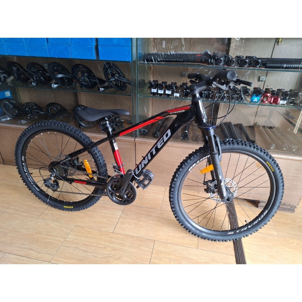 Sepeda MTB United Stavros 24 inch 3x7 speed Frame Alloy
