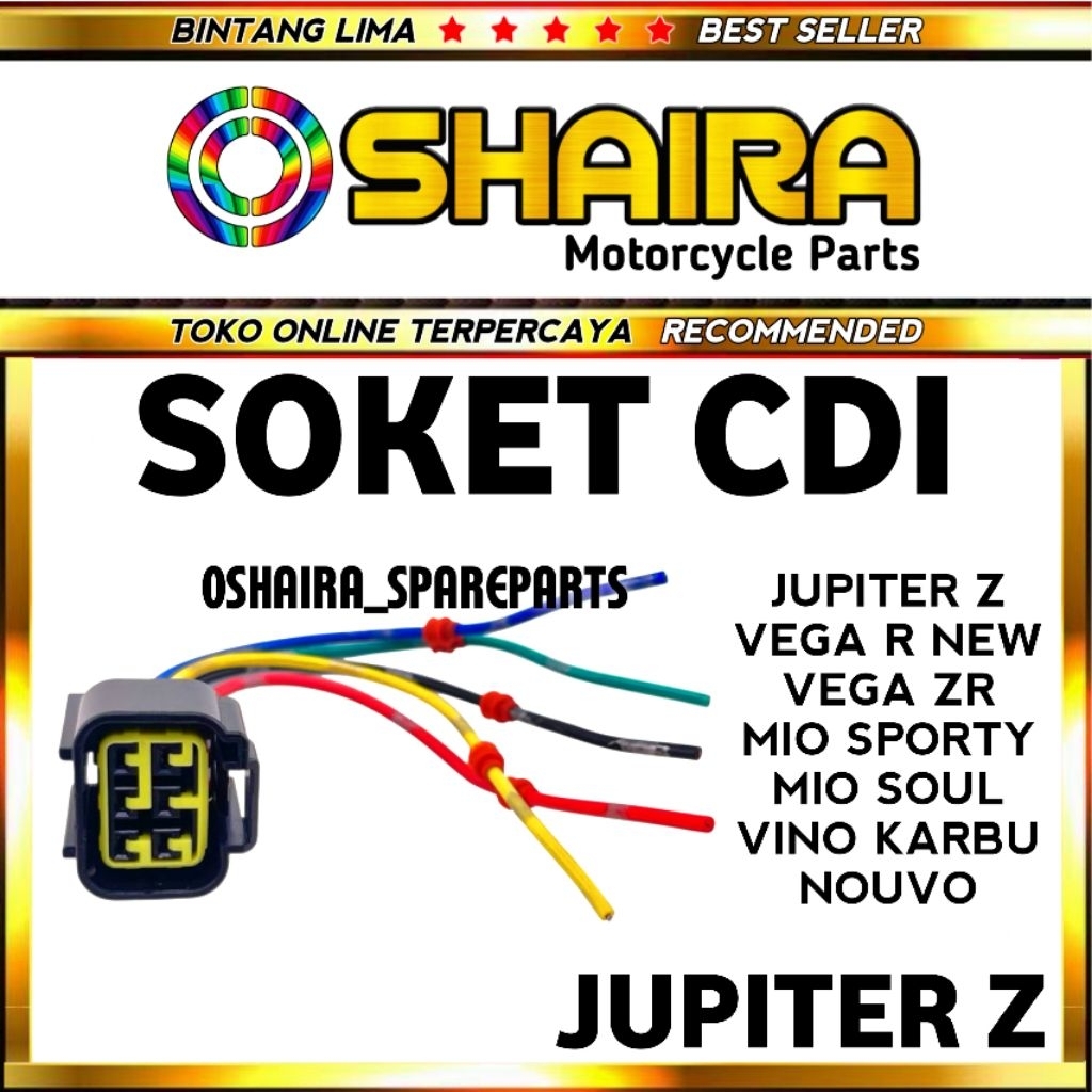 SOKET CDI JUPITER Z / VEGA R NEW / VEGA ZR / MIO SPORTY / MIO SOUL / FINO KARBU / NOUVO / SOCKET CDI