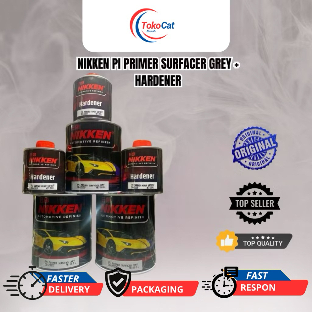 Nikken PU 2K Epoxy Primer Surfacer Grey 1kg Cat Dasar