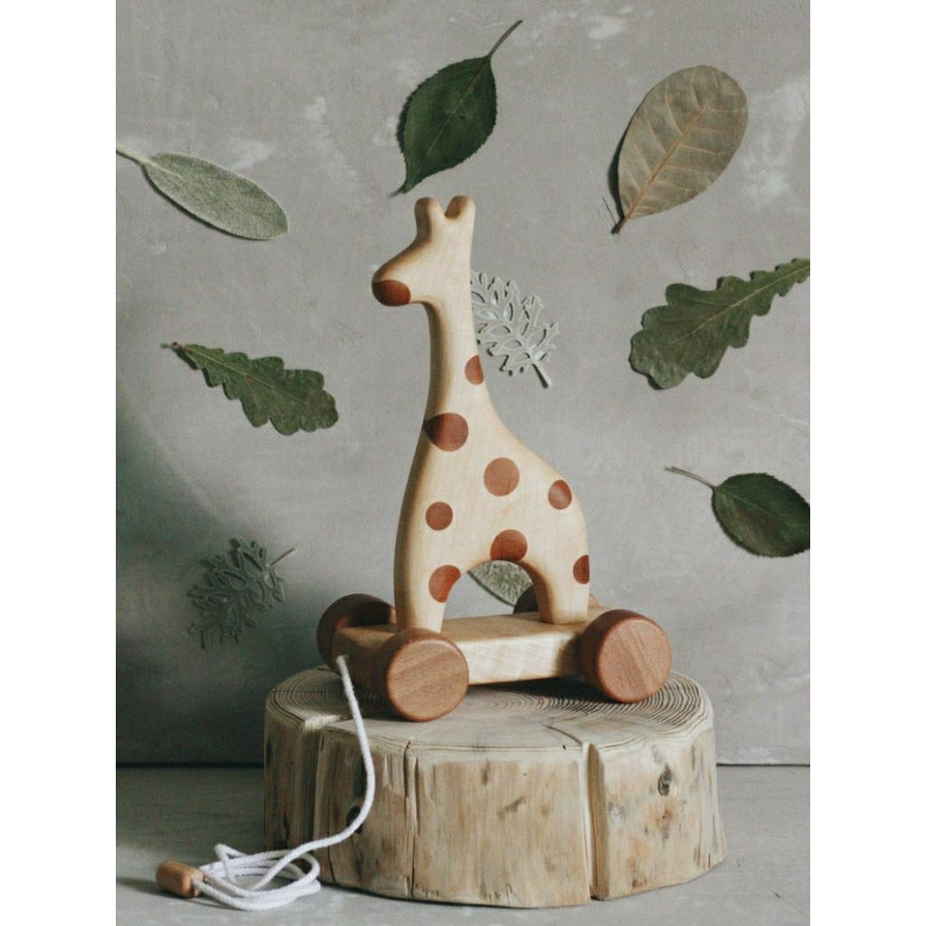 Wooden Giraffe Pull Toy , Pretend Play , Montessori toys , Sensory Toys , Open Ended Toys