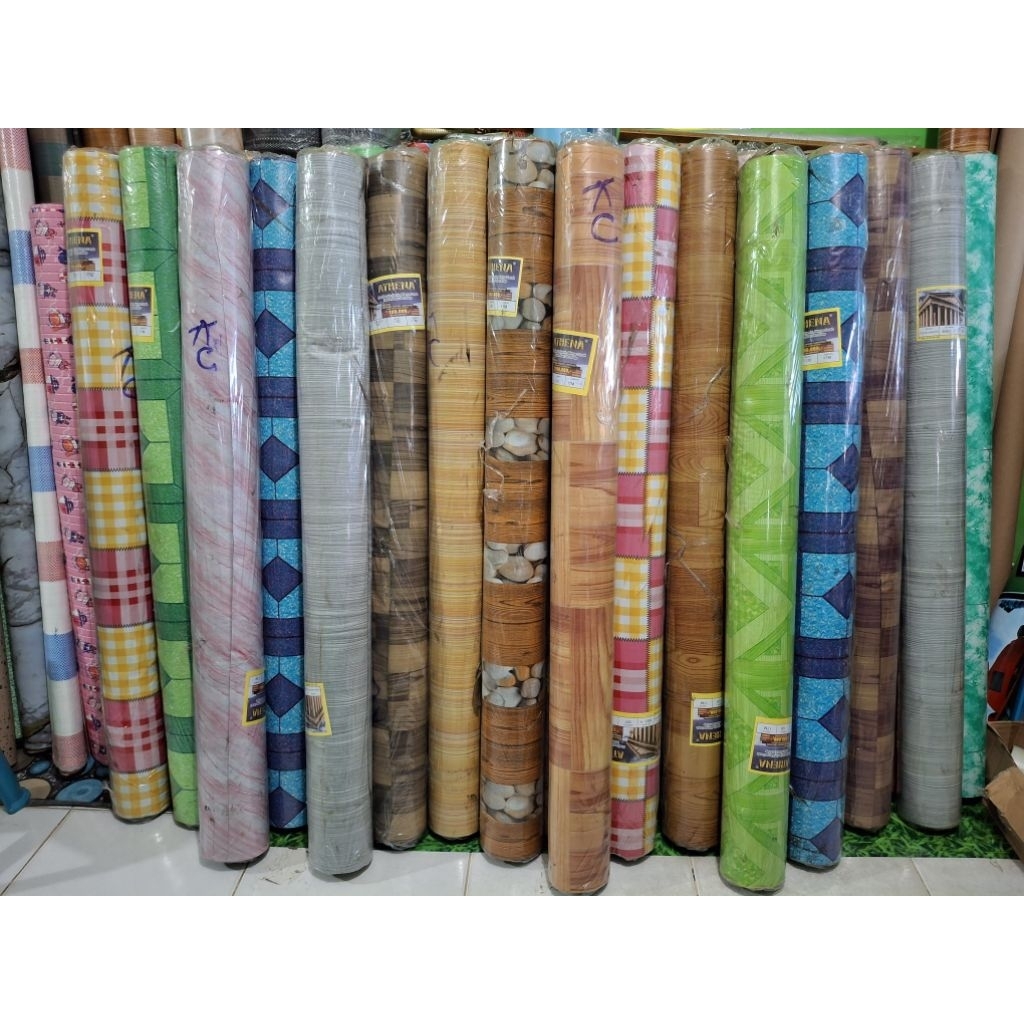 [ 1 Roll 17 METER] Karpet vinyl lantai | Tikar Lantai Lebar 1,2 Meter x Panjang 17 Meter