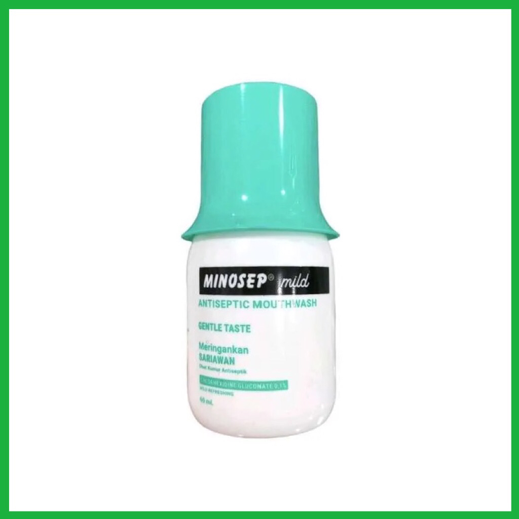 ICR Farma - Minosep Hijau Obat Kumur 60 ml - Obat Kumur Pencegah Bau Mulut dan Sariawan