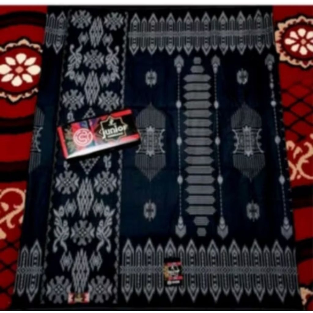 Sarung Mangga Gold Kembang Junor Seri Khusus Hitam Sarung LAKI LAKi Original Tenun Anak Anak