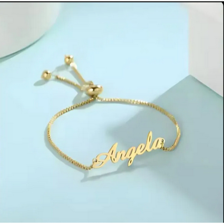 Gelang Serut Titanium Custom Nama ANAK DEWASA