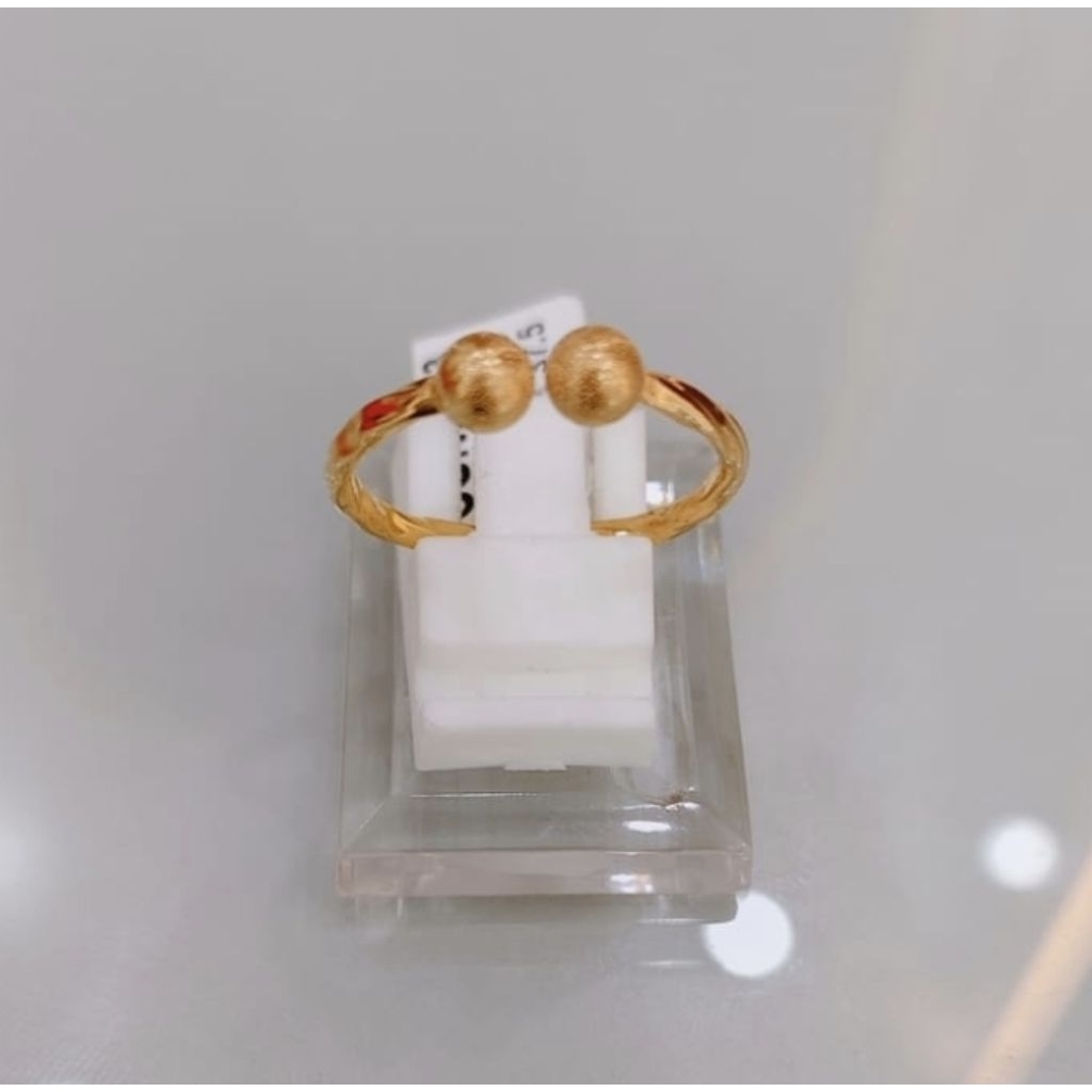 cincin emas bola pasir kadar 375/8K (0.88gr uk17)