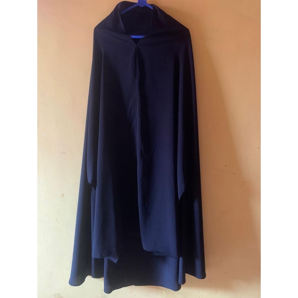 preloved Khimar hitam handsplit khayra