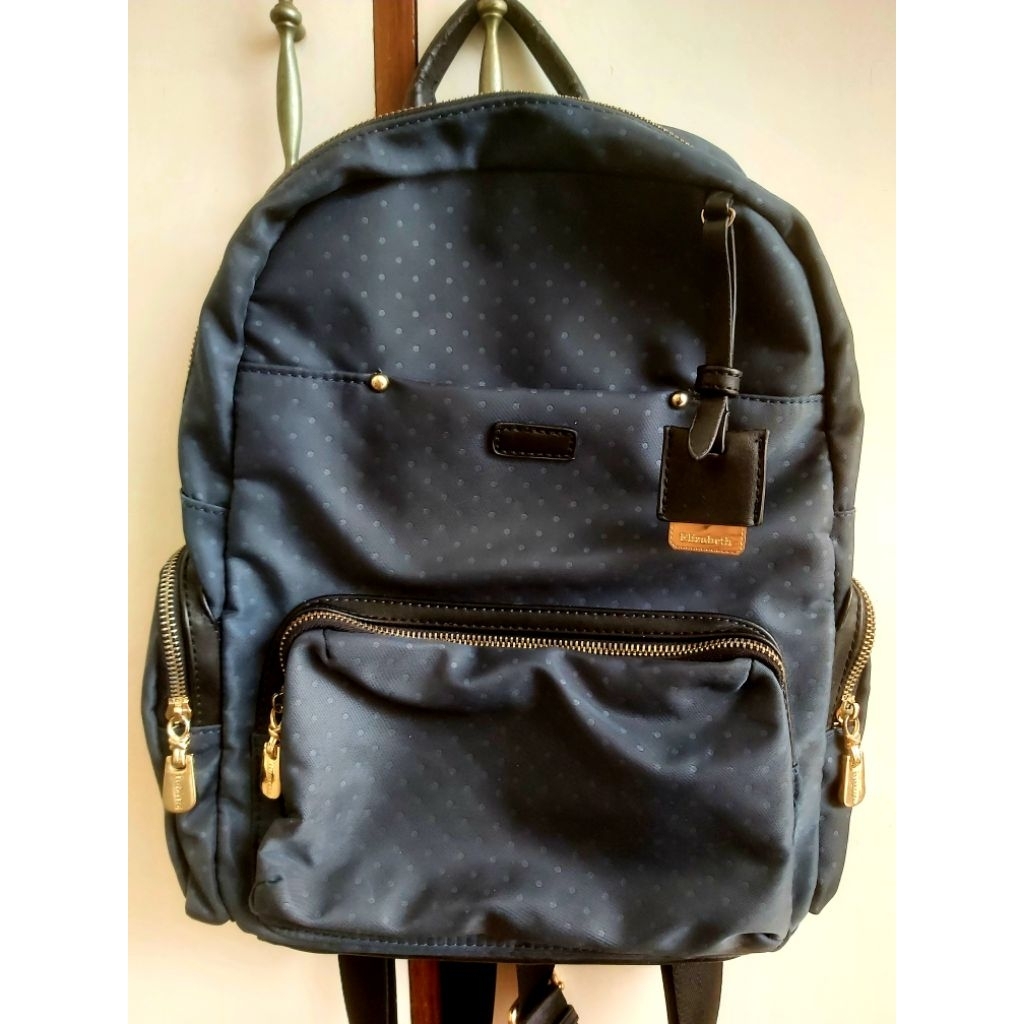 Preloved Tas Ransel Elizabeth Biru, Tas Ransel Wanita