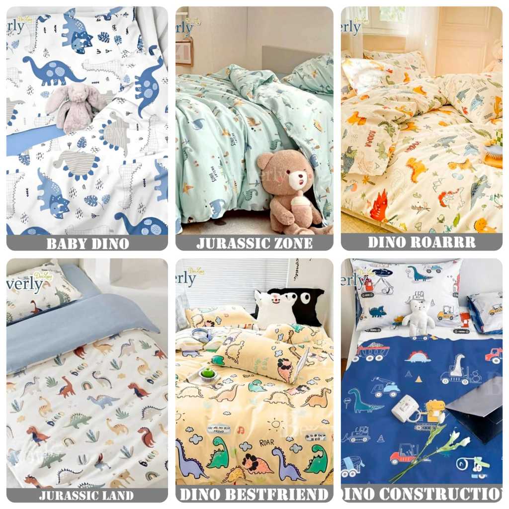 BEVERLY Dinosaurus Sprei Katun Lokal Motif Anak
