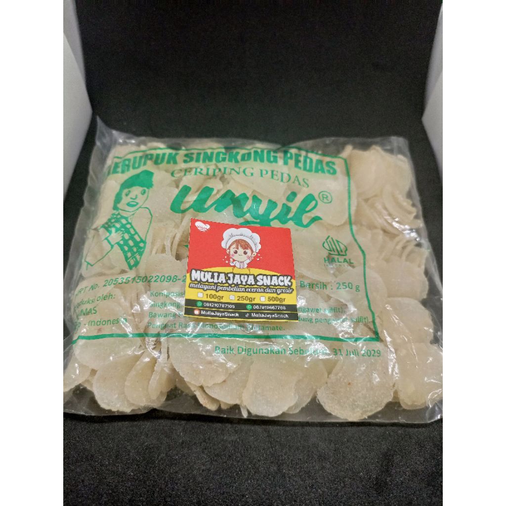 krupuk Unyil pedas mentah