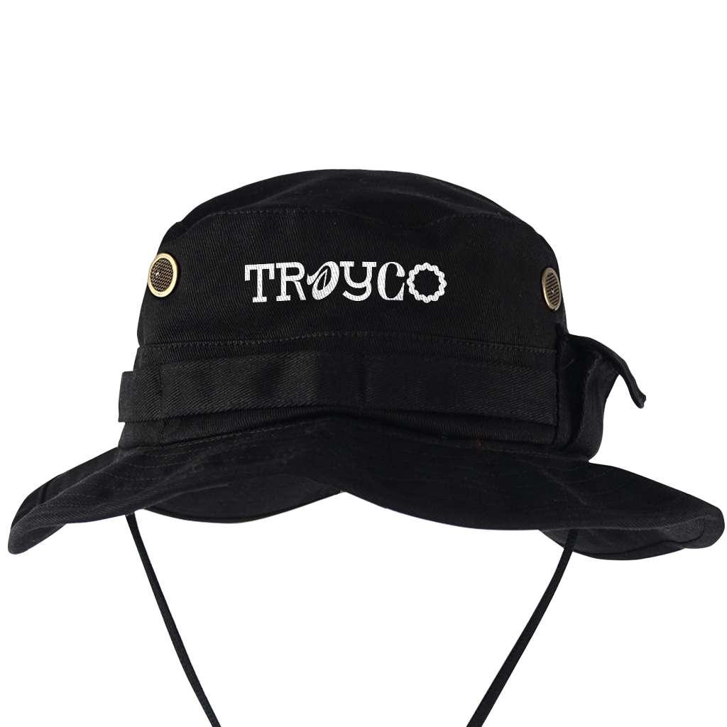 Troy Company Jungle Hat Boonie Hat Explores - Topi Hitam Outdoor JHD 3417