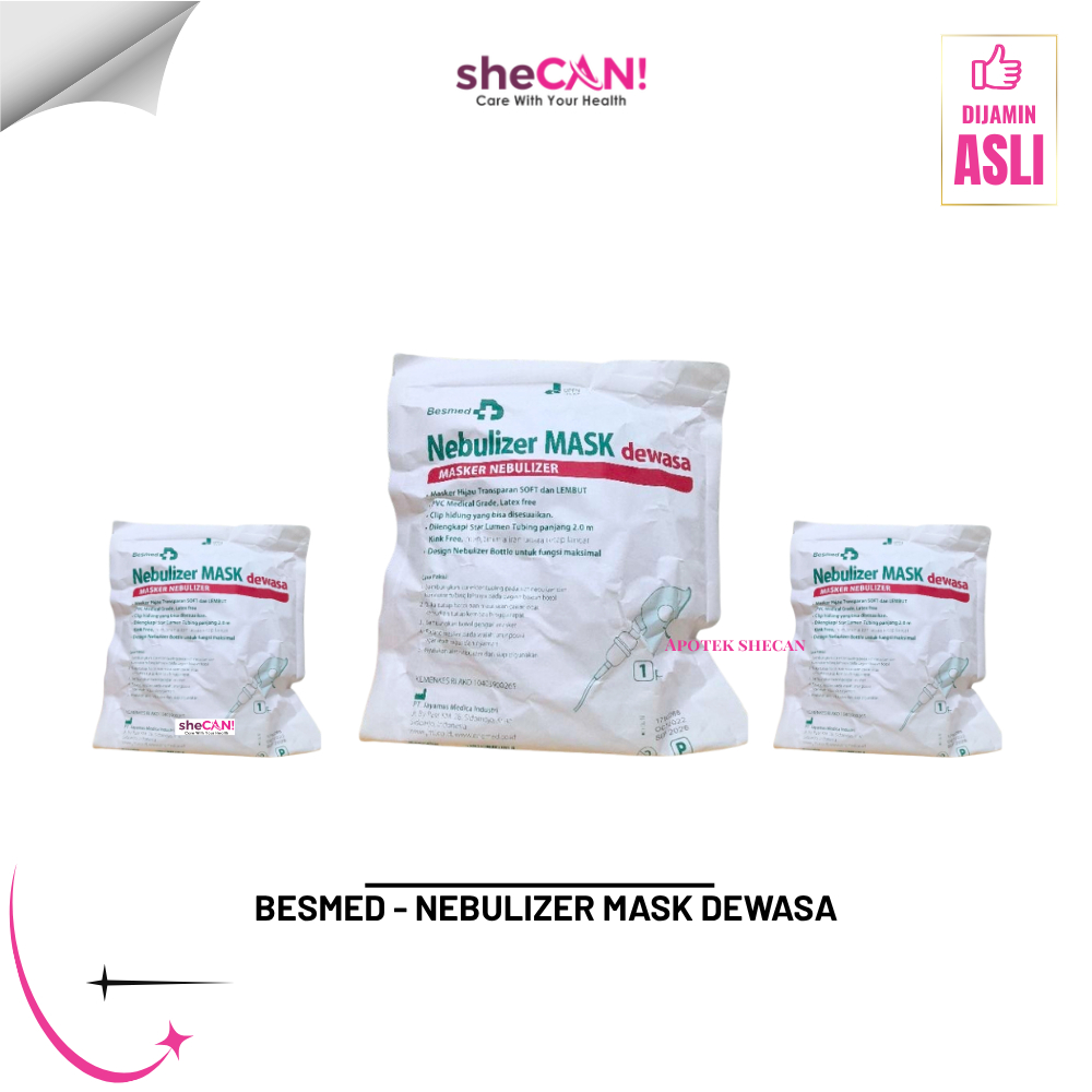BESMED - Nebulizer Mask Dewasa / Masker Nebulizer Dewasa / Nebu Mask Onemed