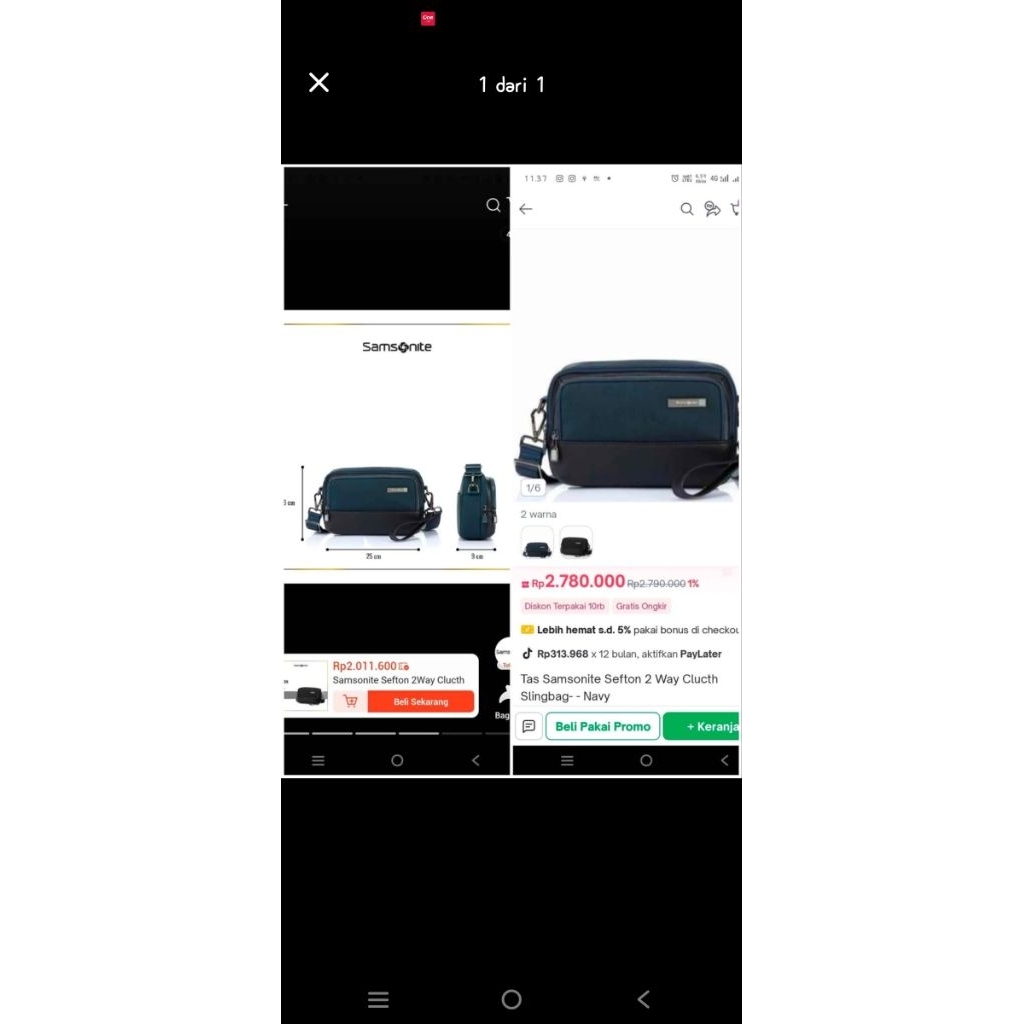 tas selempang Samsonite Original