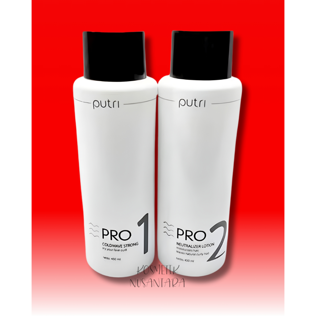 Putri Pro Cold Wave 450ml Step 1 And Step 2 Obat Keriting Rambut | Rambut Lembut & Tahan Lama | Keri
