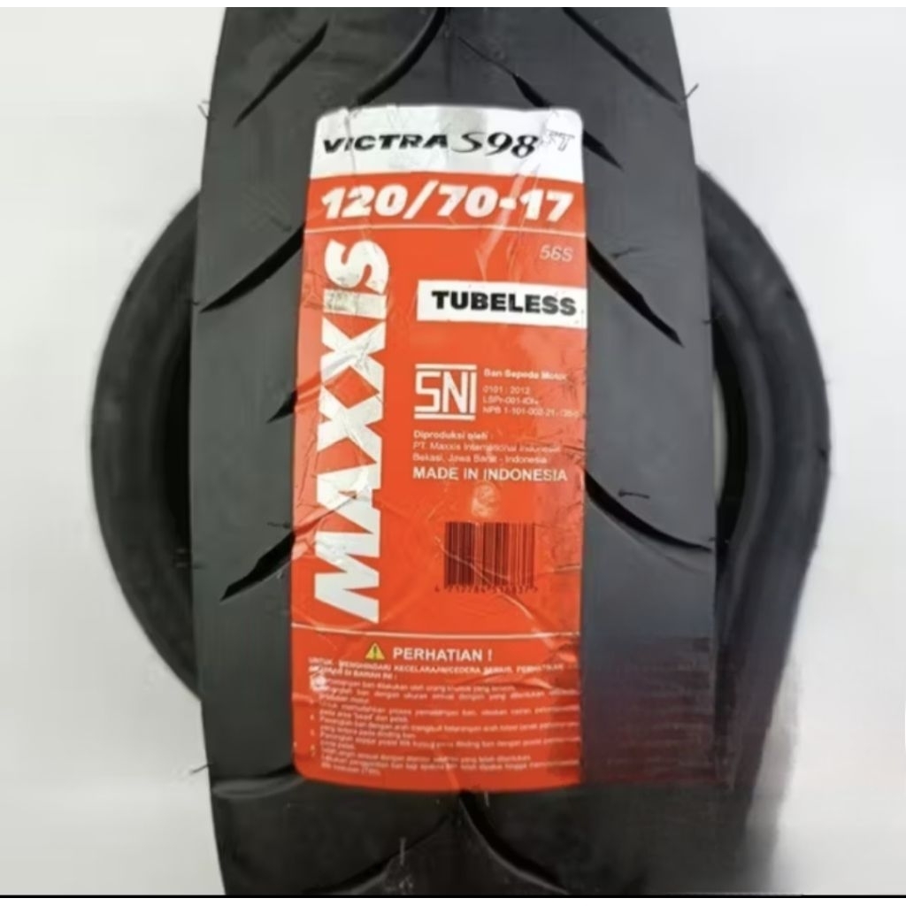 BAN MAXXIS VICTRA S98 120/70-17 TUBLES/BAN BELAKANG MX VICTRA NEW NMAX/BAN LUAR MAXXIS VITCRA BELAKA