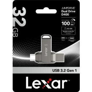 FD 32GB Lexar JumpDrive D400 Dual Drive USB 3.2 [LJDD400032G-BNQNG]