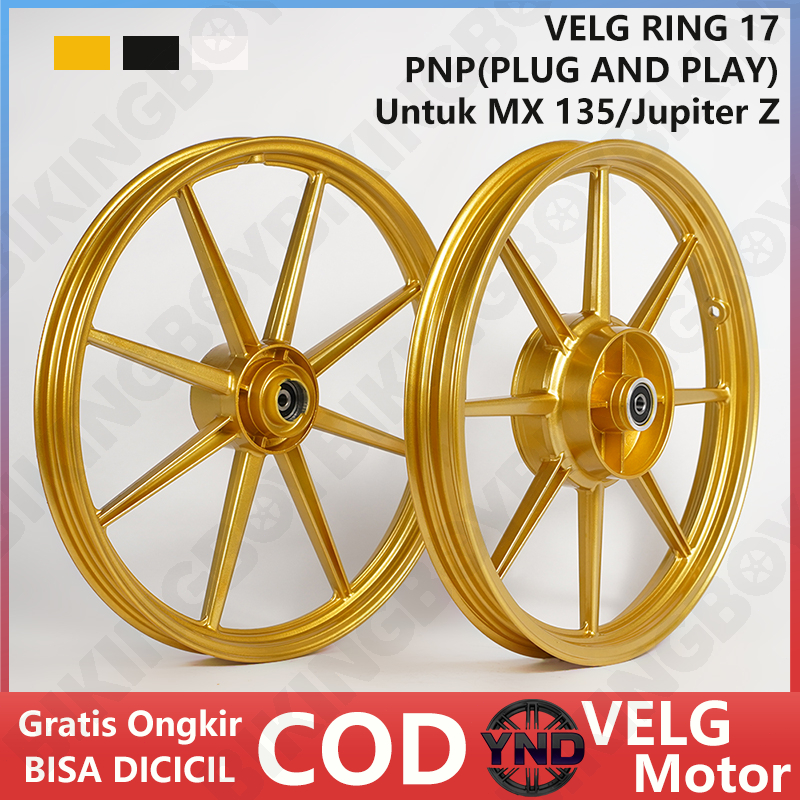 Velg Racing BIKINGBOY 8 Palang Set Komplit Ring | Velg Depan Belakang Jupiter MX 135 / Jupiter Z / V