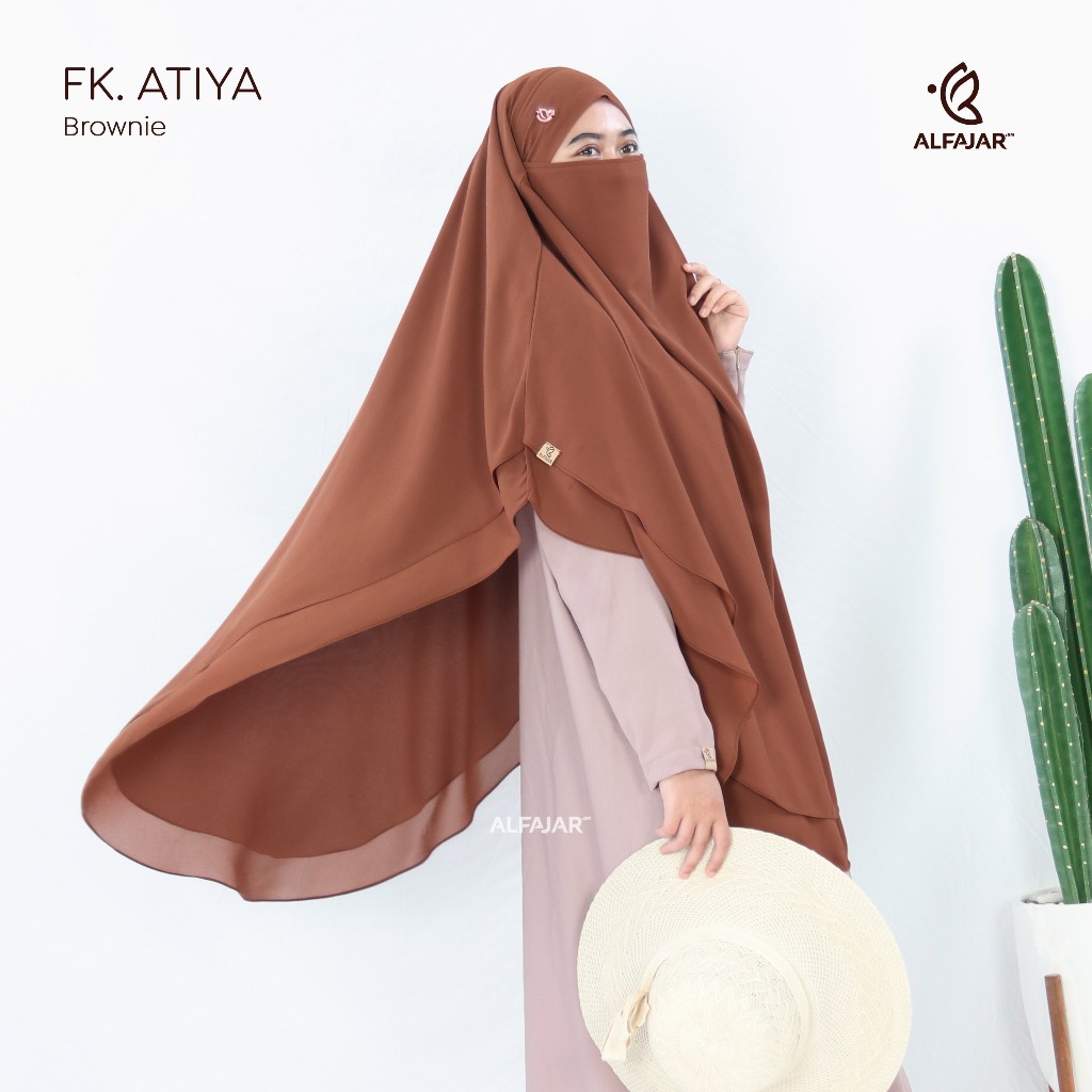 Alfajar - Frenchkhimar Ceruty Atiya Dua Layer Free Cadar Tali Model Runcing dan Oval
