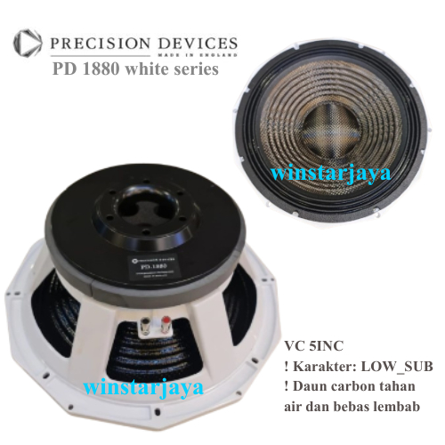 Komponen Speaker Carbon PD1880II PD 1880 II Carbon Grade A white series
