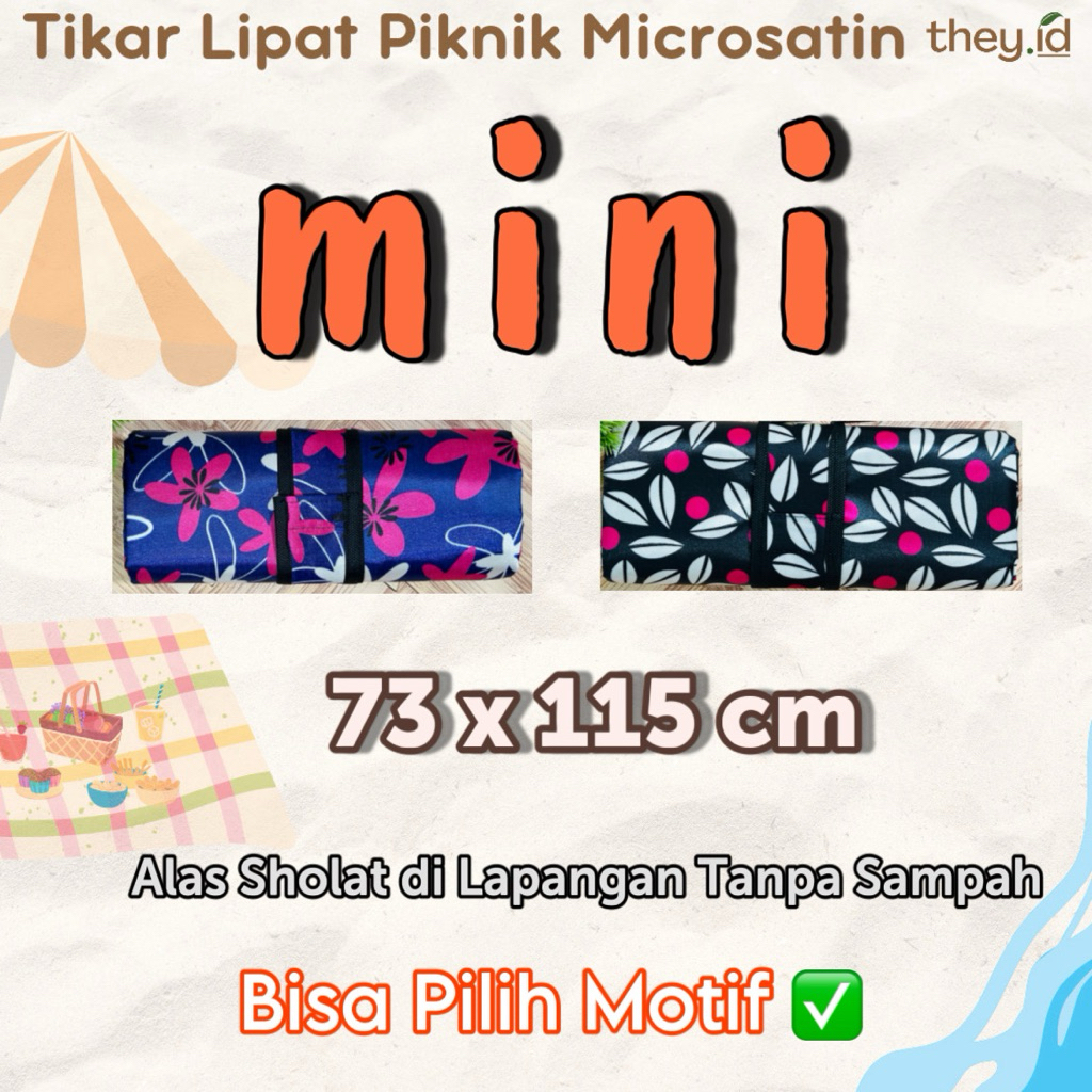 Tikar Lipat MINI Piknik / Sajadah Lipat BISA PILIH MOTIF 115 x 73 cm