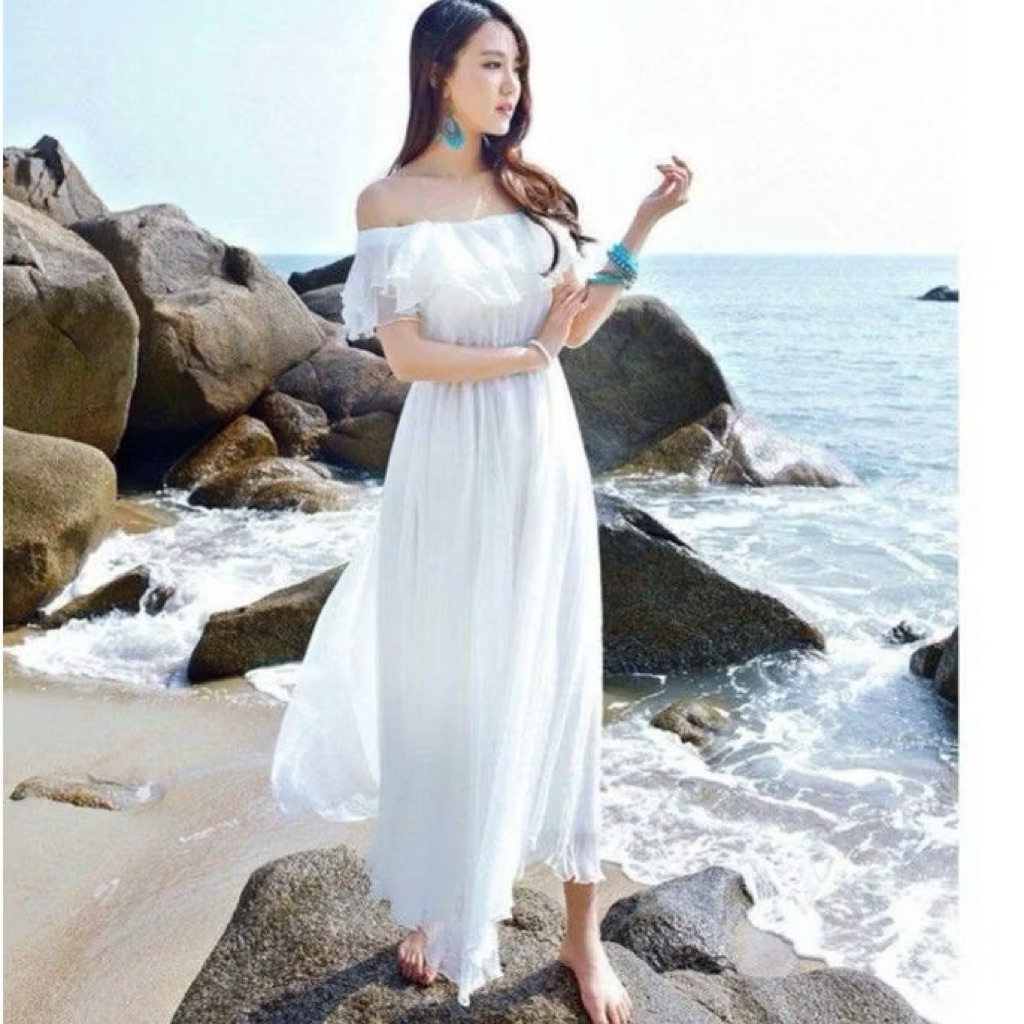 DRESS PANTAI PUTIH