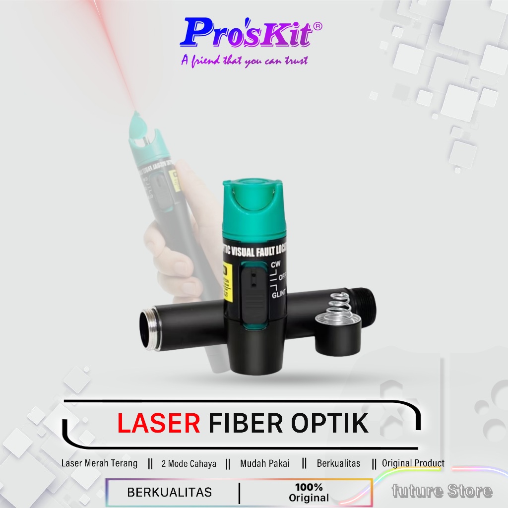 PRO'SKIT MT 7530 30mW Laser Fiber Optik Original - Senter Laser FO - Portable Visual Fault Locator (