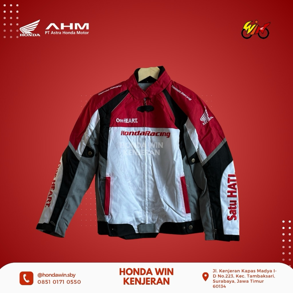 Jaket Sepeda Motor balap Honda Racing ASLI