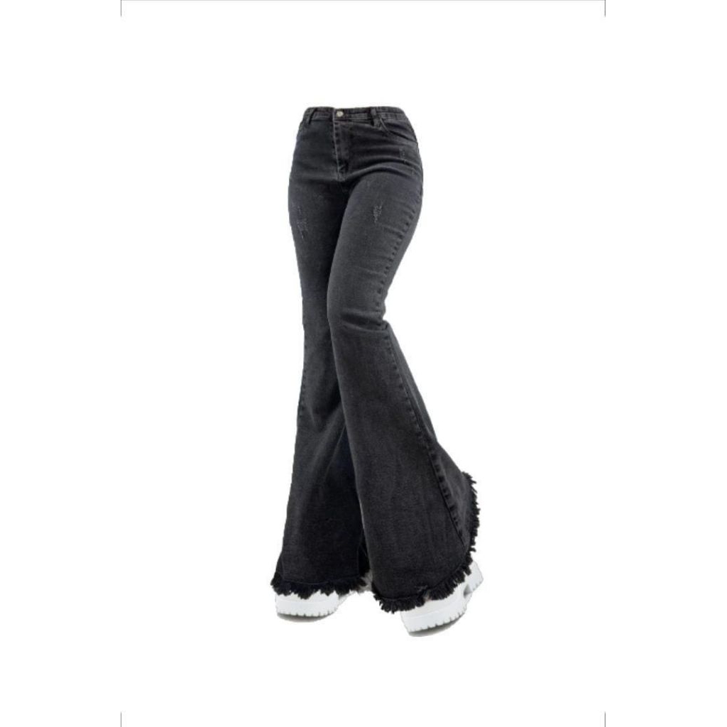 Celana Baggy Jeans Wanita cutbray wanita kain premium