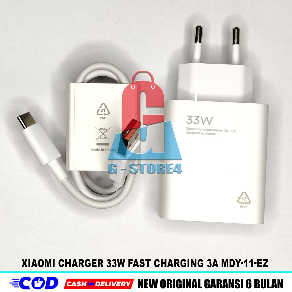 XIAOMI Charger 33W Fast Charging MDY-11-EZ Original100%