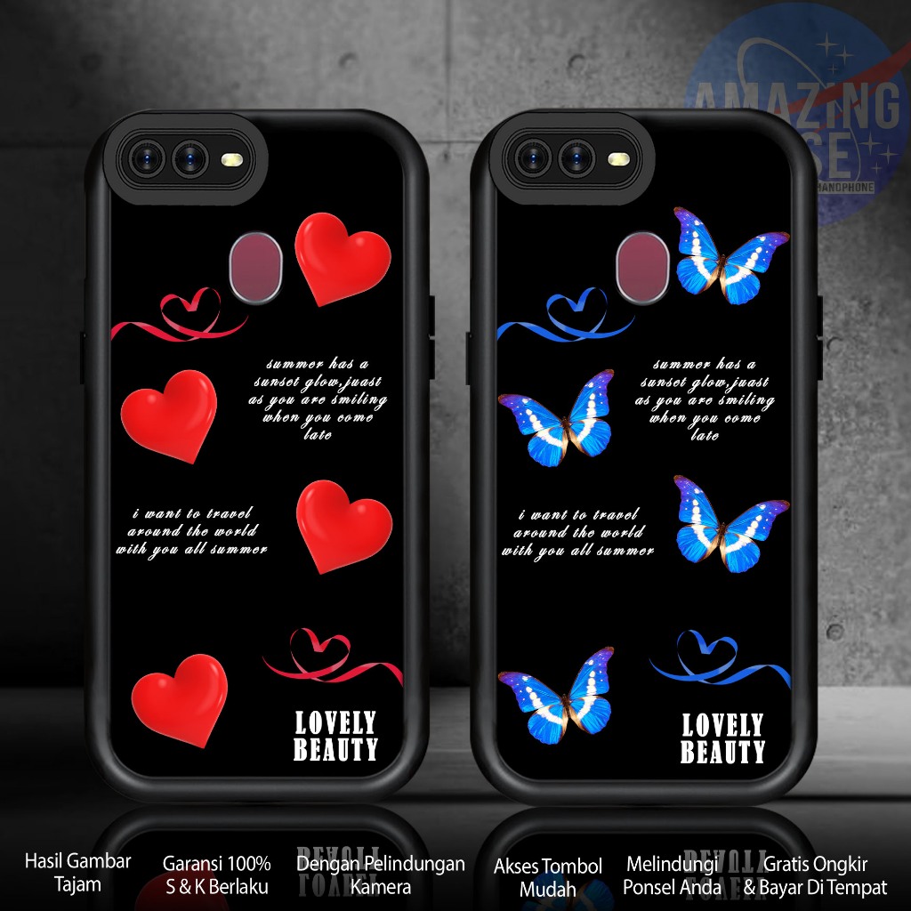 Softcase Glass kaca For OPPO F9 F9 PRO REALME 2 PRO AX7 ASTC Casing Handphone Case Hp Procamera