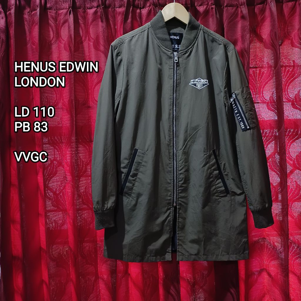 HENUS EDWIN LONDON Casual Bomber Jacket Pria Unisex
