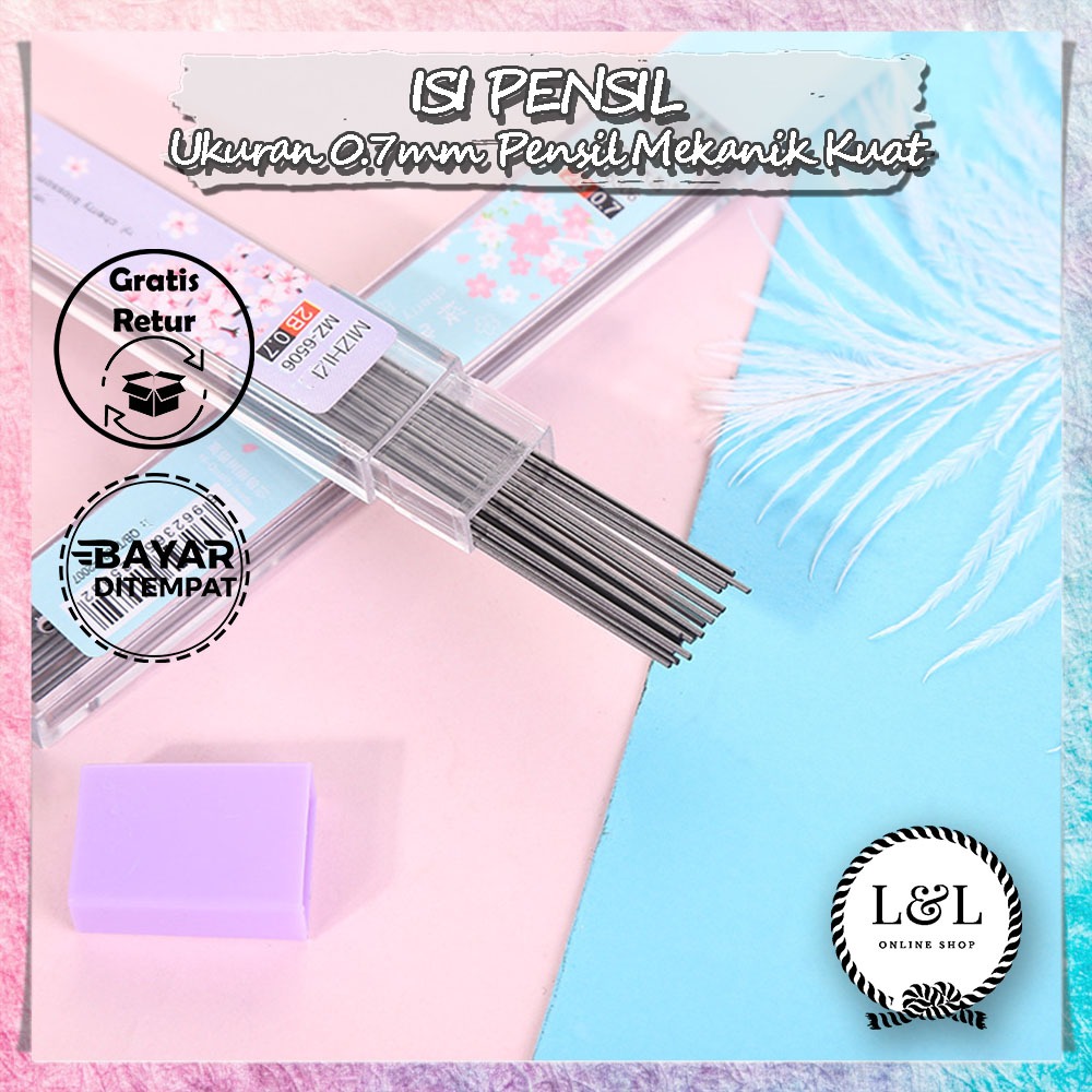 Isi Pensil Mekanik 0.7mm Anti Patah Refill Pensil Berkualitas Tinggi Isi Pensil Mekanik 0.7mm Warna 