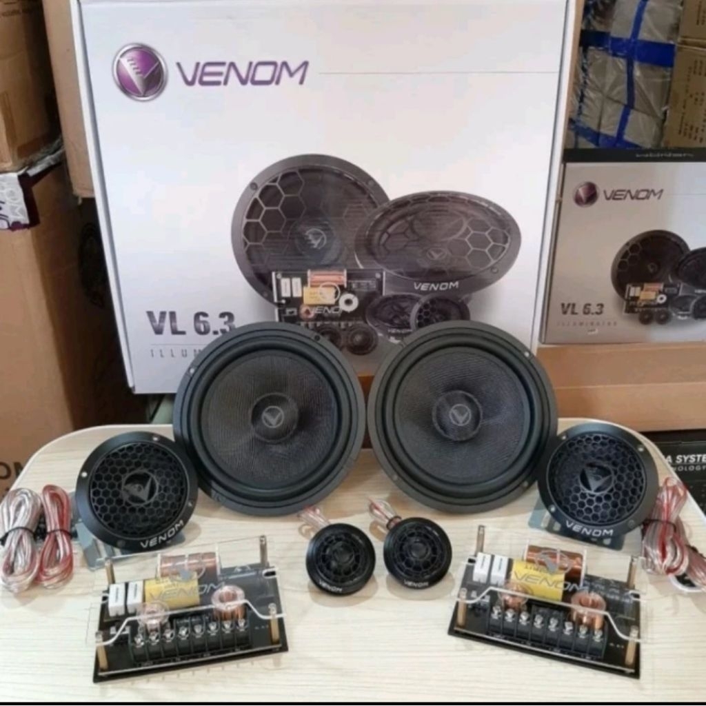 Speaker Split 3way Venom Illuminator VL 6.3 Original Venom
