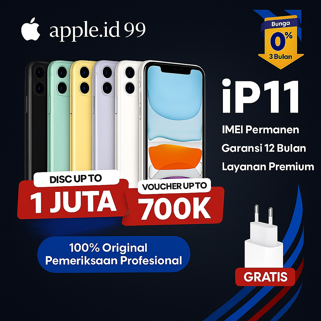 iPhone 11 ex iBox Beacukai IMEI Permanen Garansi 100% Original Second iPhone Fullset 64GB 128GB...