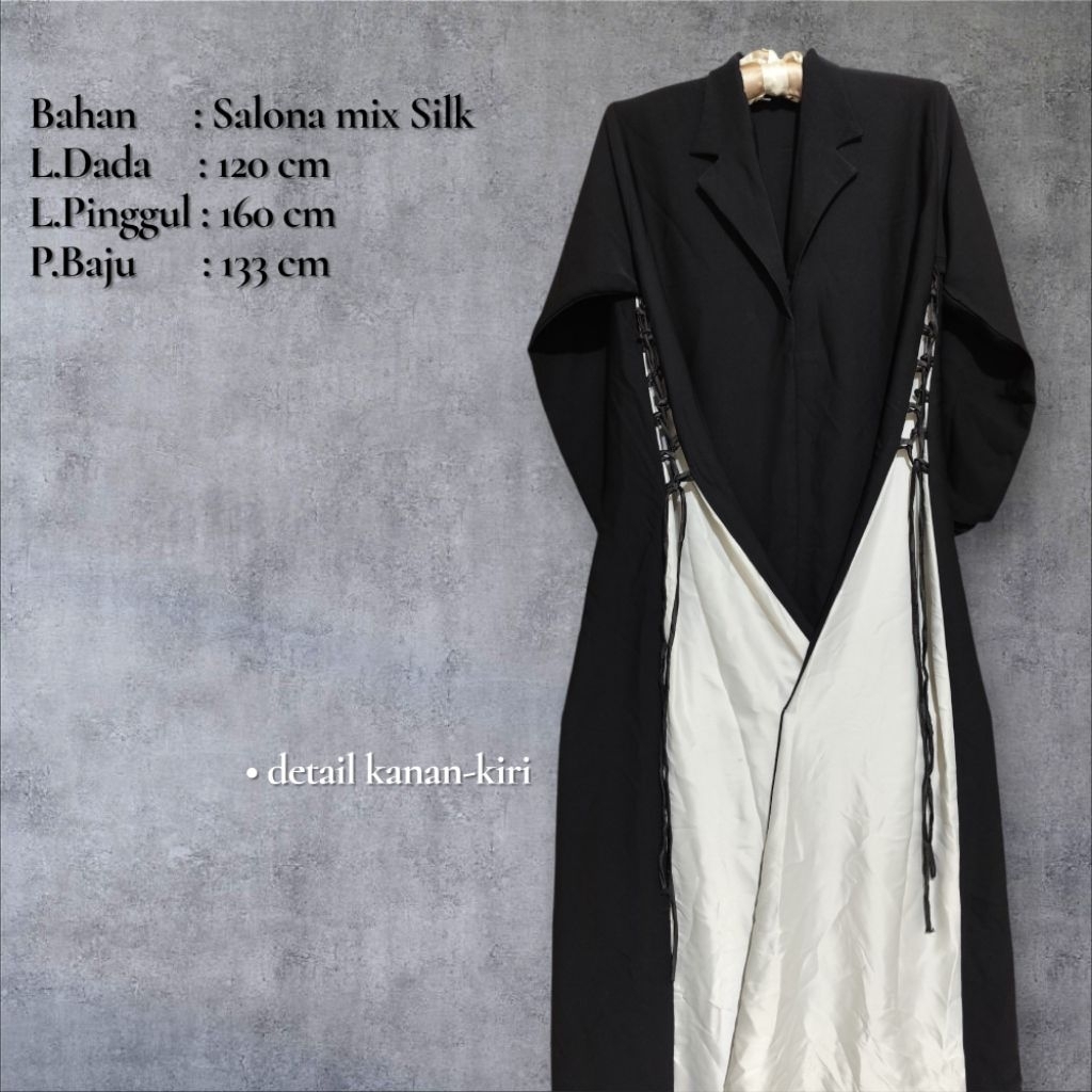 PL Abaya Blazer 2 Tone