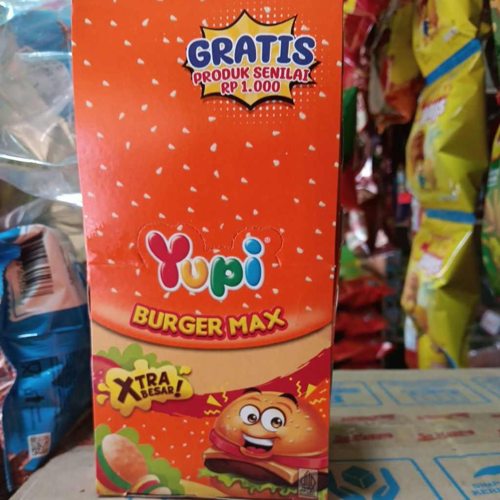 YUPI BURGER MAX EXTRA BESAR Isi 10PCS@120G