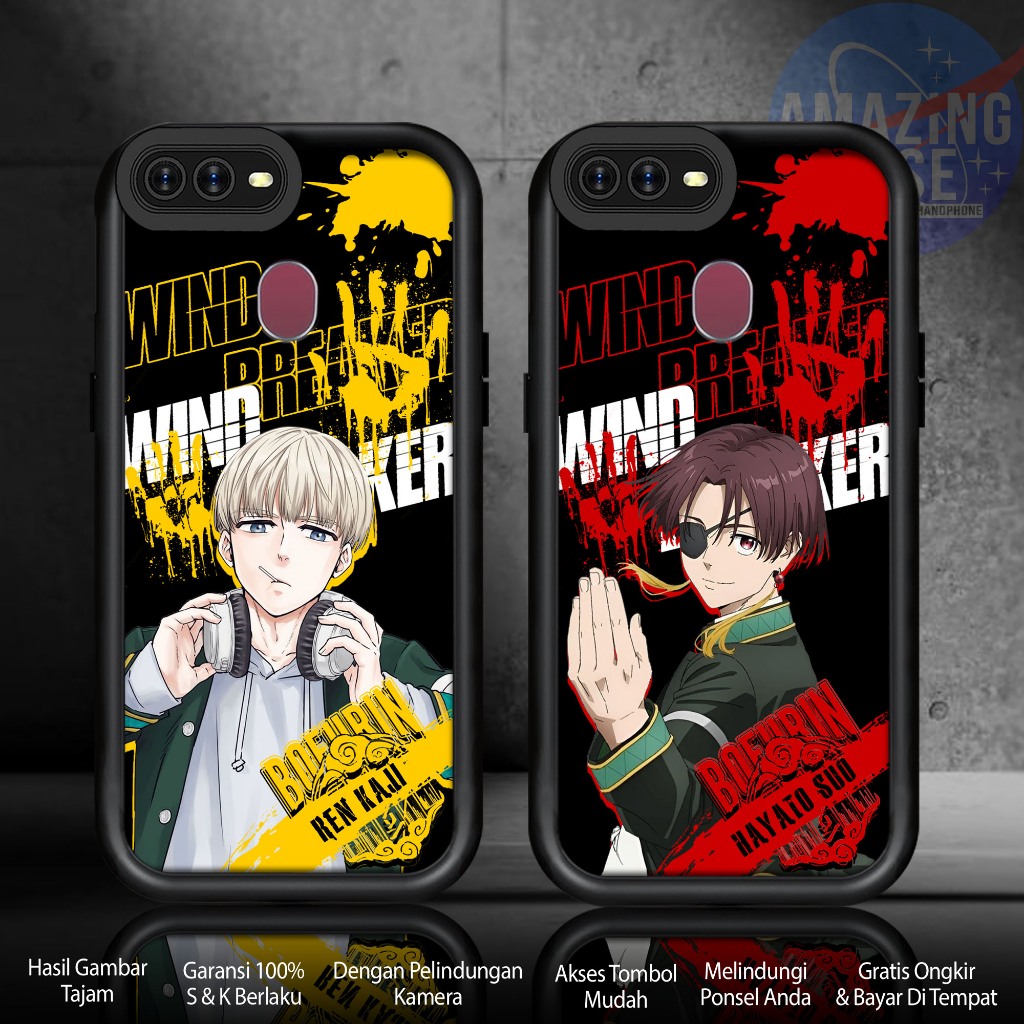 Softcase Glass kaca For OPPO F9 F9 PRO REALME 2 PRO AX7 WINDBREAKER Casing Handphone Case Hp Procame