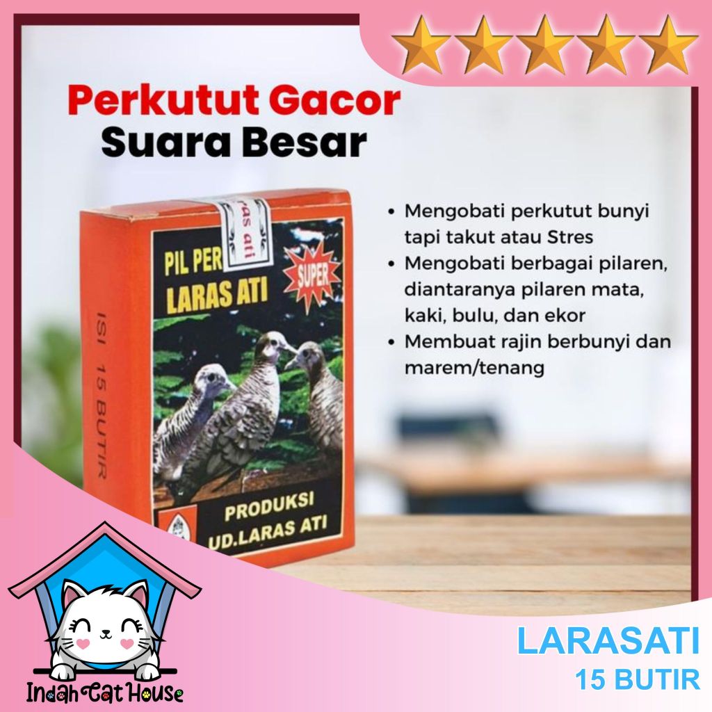 Pil Perkutut Larasati Laras Ati Super Isi 15 butir Bikin Perkutut Gacor INDAH CAT HOUSE