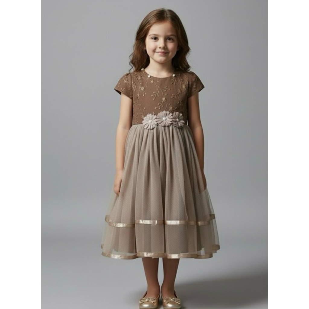 Dress Anak Perempuan Korea Dres Anak Natal 2025 2026 Dross Cewe Ultah Lebaran Elegan Gsun Terbaru 20