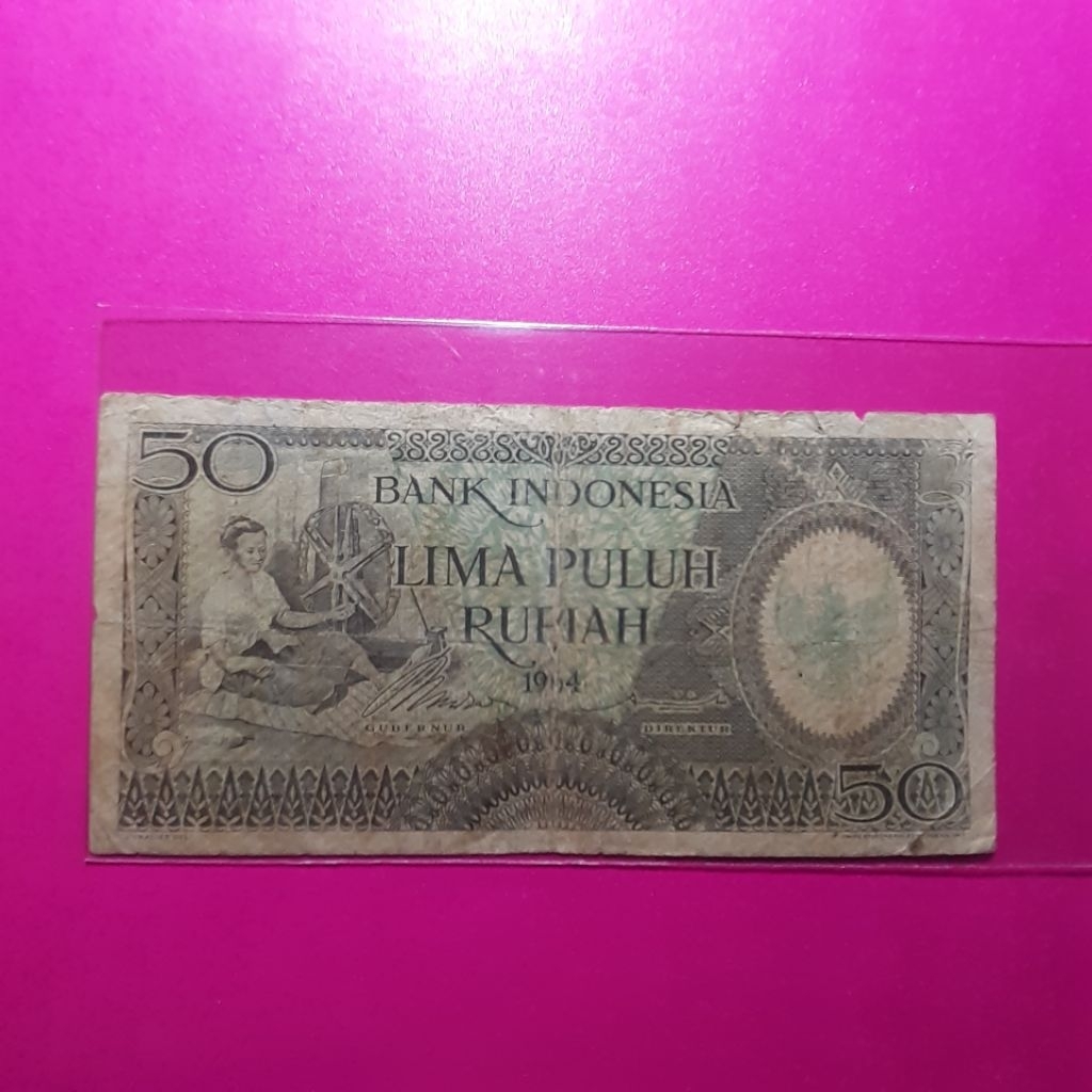 uang 50 rupiah pekerja 1964