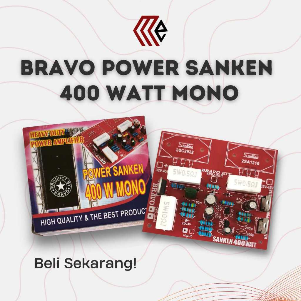 BRAVO KIT POWER SANKEN 400 WATT MONO SANKEN SAFARI POWER AMPLIFIER