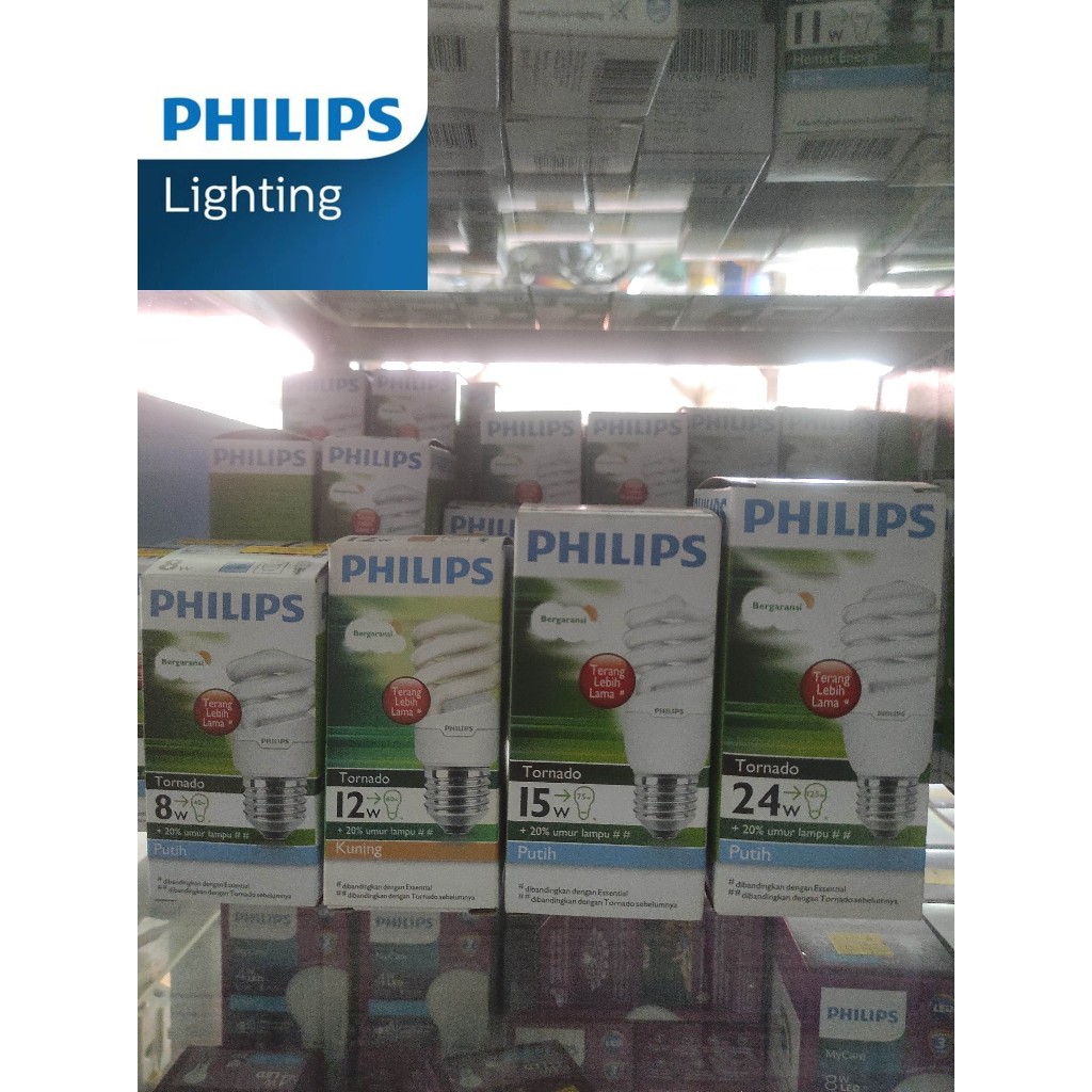 LAMPU PHILIPS TORNADO 8W 12W 15W 24W