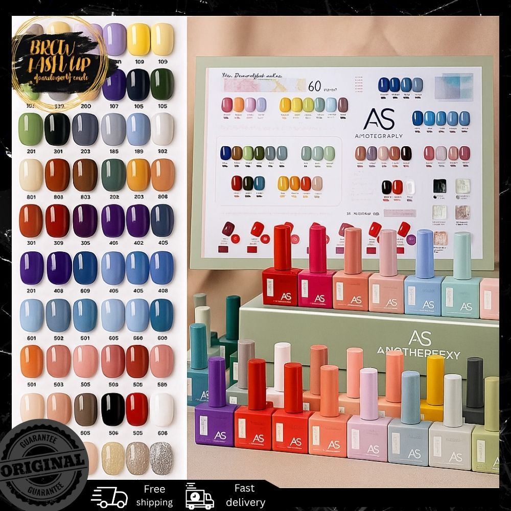 (01-30) BPOM AS Nail Gel Satuan Series 60 Warna / Harga Per Botol Nail Gel Polish 15ml / Kutek Gel A