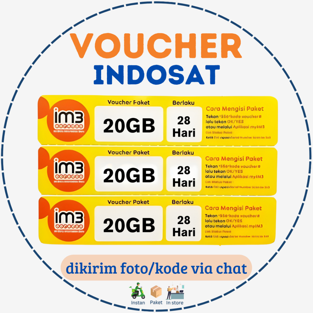 Voucher Kuota IM3 Indosat Freedom Internet 20GB 28 Hari Full 24 JAM