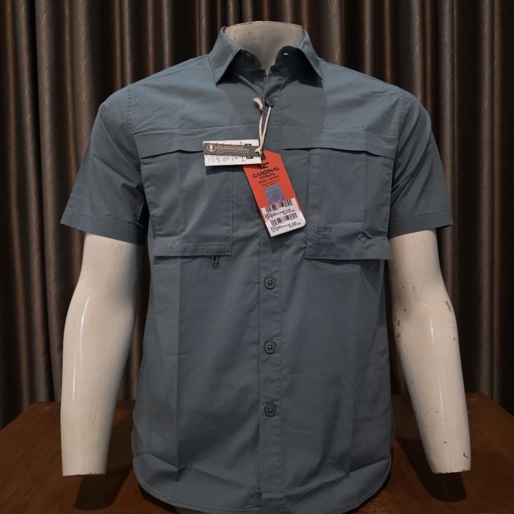 kemeja cardinal casual lengan pendek
