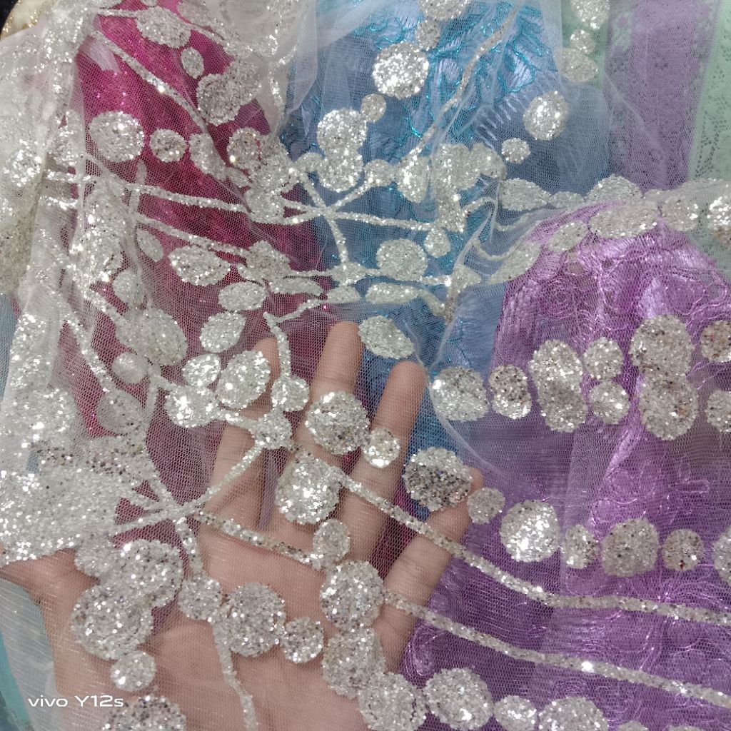 Bahan Tile Geliter / Harga 0.5m / Kain Tile Geliter Meteran / Bahan Tile Geliter / Bahan Tile Gelite