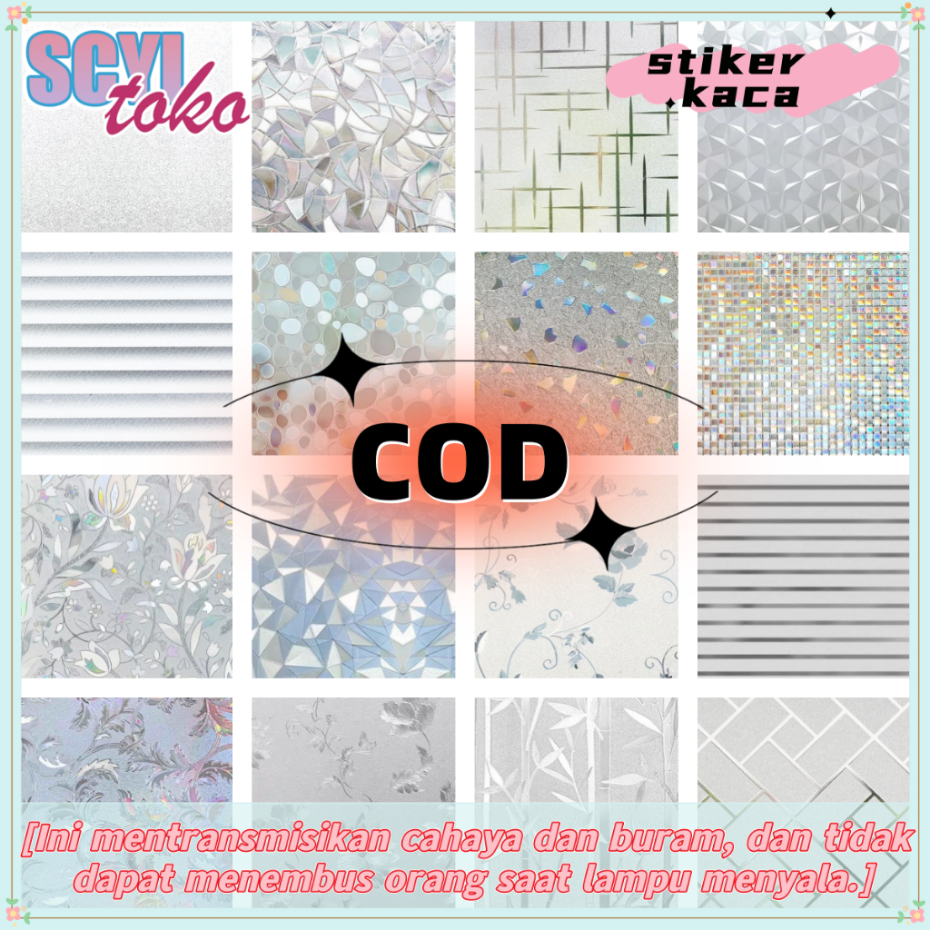 3D jendela wallpaper/sticker kaca/kaca film motif/sanblast/wallpaper kaca/sticker jendela/bahan stik